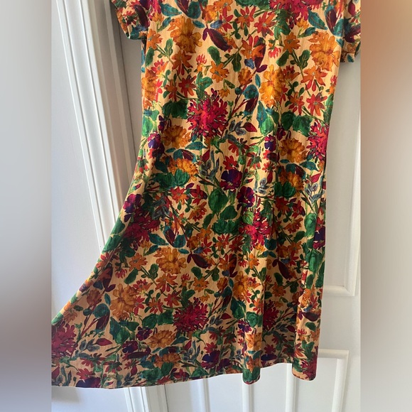 Peruvian Connection Pima Cotton Floral Print Dress - Picture 3 of 5